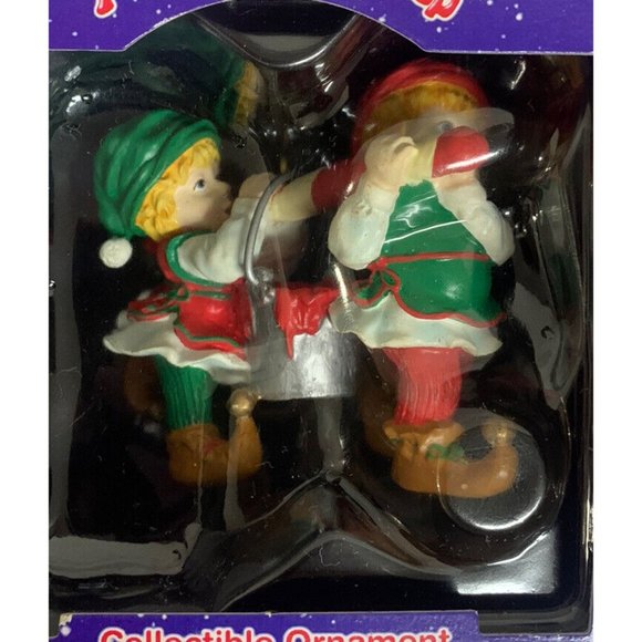 Lot Of 6 Santa’s Magical Toyshop 1995 Edition Cheryl Ann Ornaments NOB Elf Bears - Picture 3 of 10